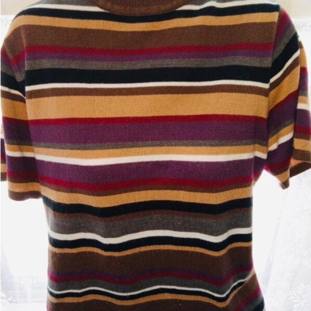 Sagharbor striped multicolor women’s shirt medium